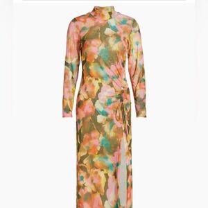 Rails Mona Terra Floral Mesh Long Sleeve Dress Women’s Size Small New With Tags